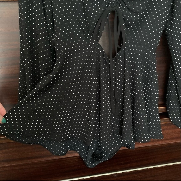 Victoria's Secret Black & White Polka Dot Romper, Size XS - Picture 5 of 16